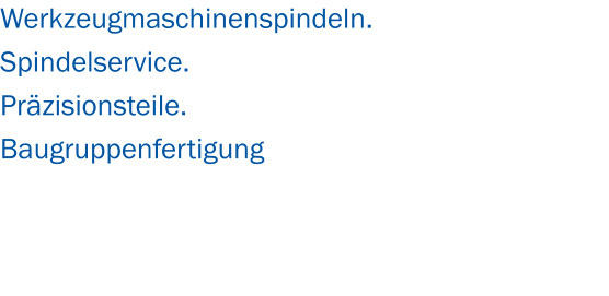Werkzeugmaschinenspindeln.  Spindelservice. Präzisionsteile. Baugruppenfertigung