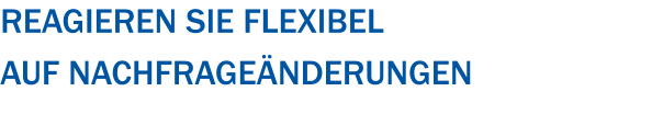 Reagieren Sie flexibel  auf Nachfrageänderungen