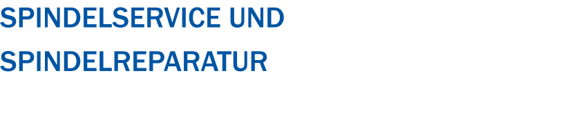 Spindelservice und  Spindelreparatur